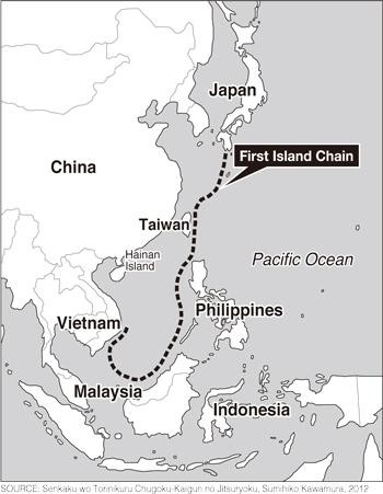 Bản đồ Chuỗi đảo Thứ nhất (First Island Chain).